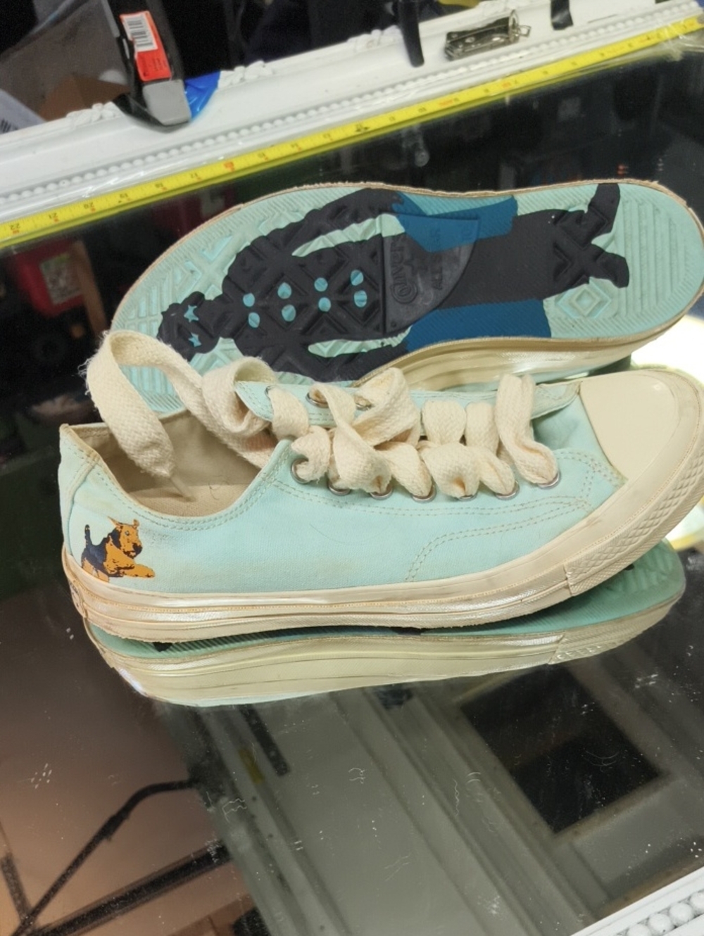 Mens 10.5 light blue Converse x Golf Le Fleur Chuck 70 Low 'Darryl Pack RARE
